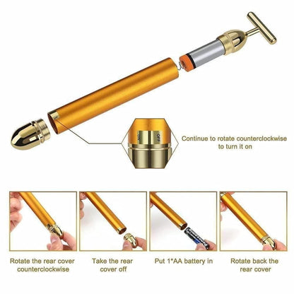 24K Gold Beauty Facial Massage Roller