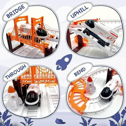 Astronaut Spaceship Track Set - Outer Space Toy Set for Kids
